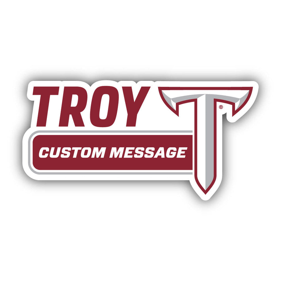 Troy University 4-Inch Wide Customizable Vinyl Decal Sticker Officially Licensed Collegiate Product Image 1