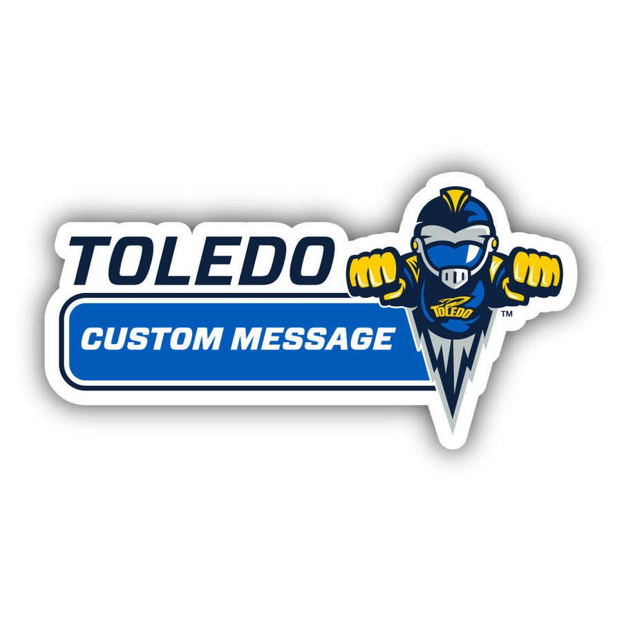 Toledo Rockets 4-Inch Wide Customizable Vinyl Decal Sticker Officially Licensed Collegiate Product Image 1