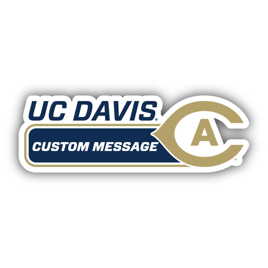 UC Davis Aggies 4-Inch Wide Customizable Vinyl Decal Sticker Officially Licensed Collegiate Product Image 1