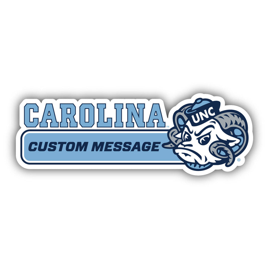 UNC Tar Heels 4-Inch Wide Customizable Vinyl Decal Sticker Officially Licensed Collegiate Product Image 1