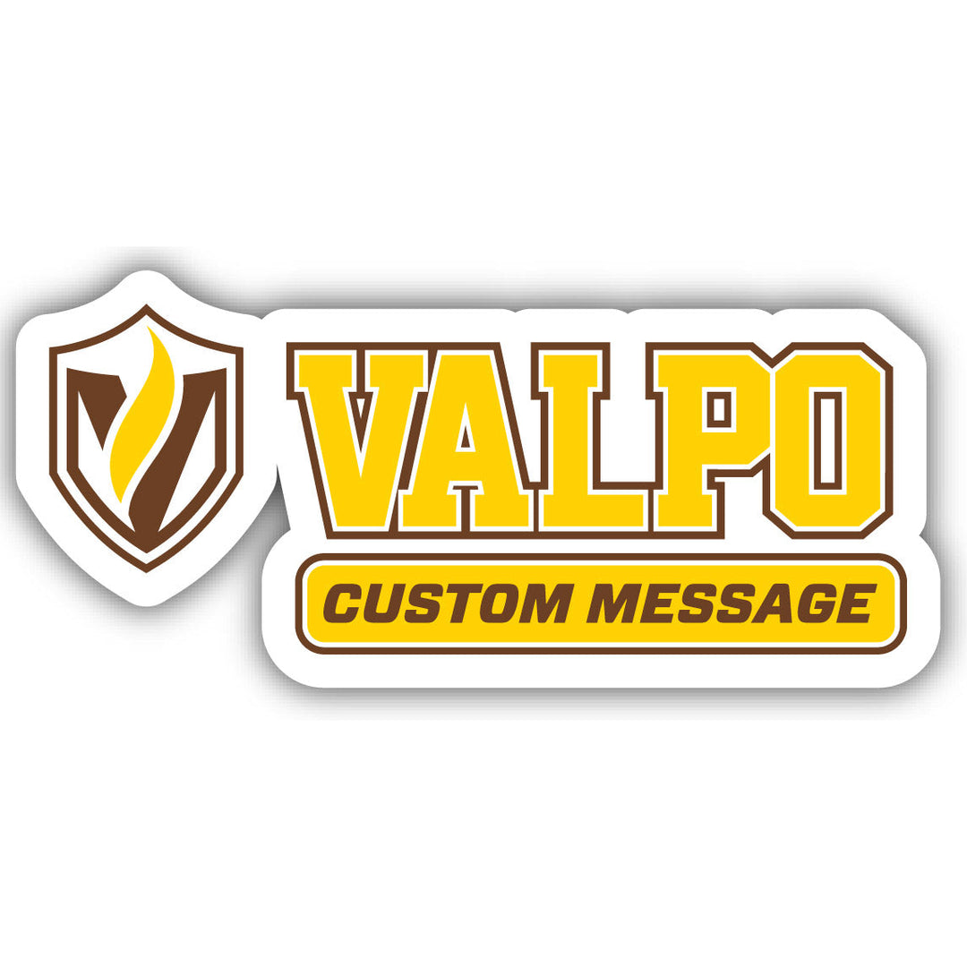 Valparaiso University 4-Inch Wide Customizable Vinyl Decal Sticker Officially Licensed Collegiate Product Image 1