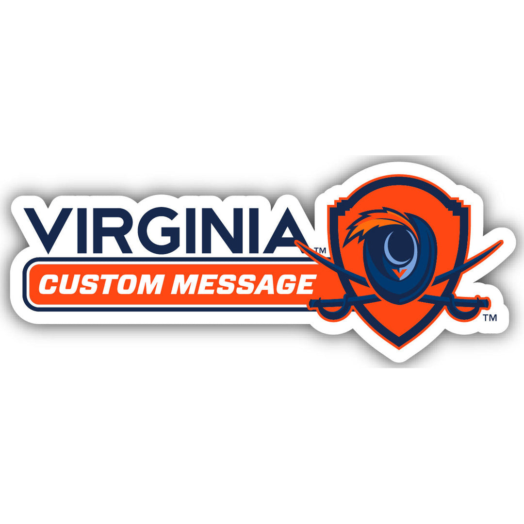 Virginia Cavaliers 4-Inch Wide Customizable Vinyl Decal Sticker Officially Licensed Collegiate Product Image 1