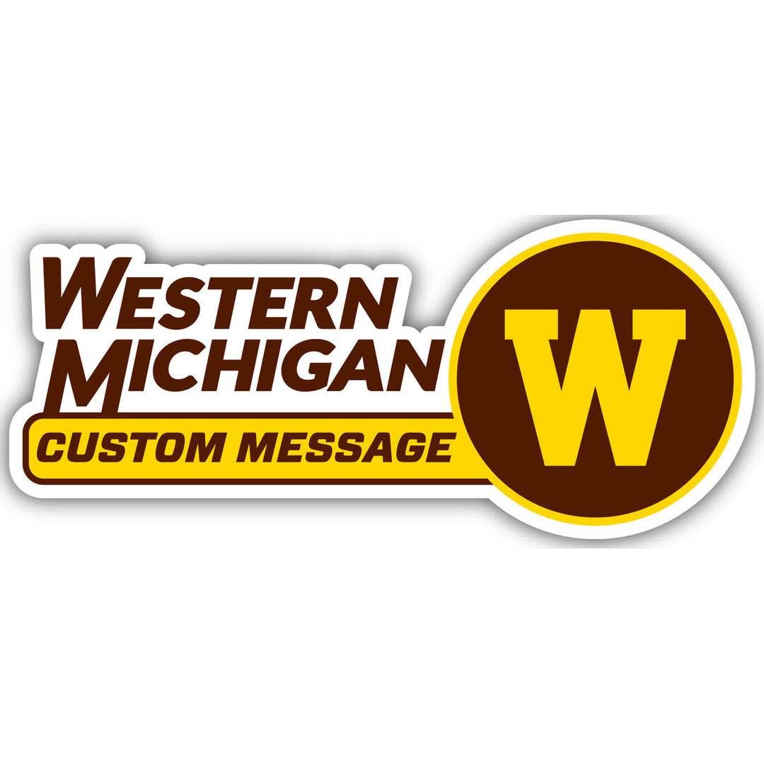 Western Michigan University 4-Inch Wide Customizable Vinyl Decal Sticker Officially Licensed Collegiate Product Image 1