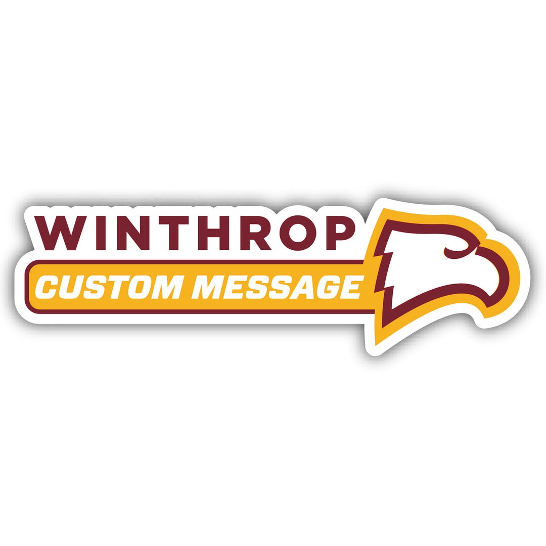 Winthrop University 4-Inch Wide Customizable Vinyl Decal Sticker Officially Licensed Collegiate Product Image 1