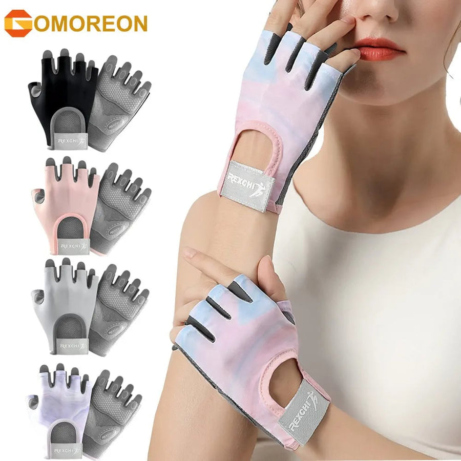 1Pair Work Out Gloves Fitness Gloves with Wrist BeltShock-Absorbing Foam Pad PalmBreathable Gym Gloves for Fitness Image 1