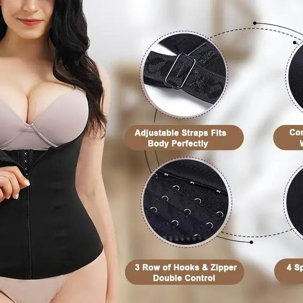 GOMOREON Maternity Support Belt Postpartum Waist Trainer Black Size S-4XL Image 2