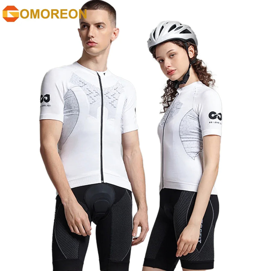 1Pcs Cycling Jersey Men Short SleeveRoad Bike Jerseys Full Zipper with PocketsBicycle Clothing Breathable Quick Dry Image 1