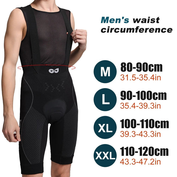 GOMOREON 1Pcs Cycling Shorts Ride Cycling Bib Shorts 3D Gel Padded Mens Cycling Bib Tights Shockproof Pro Team Bike Image 2