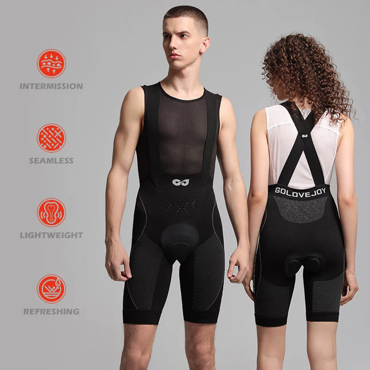 GOMOREON 1Pcs Cycling Shorts Ride Cycling Bib Shorts 3D Gel Padded Mens Cycling Bib Tights Shockproof Pro Team Bike Image 6