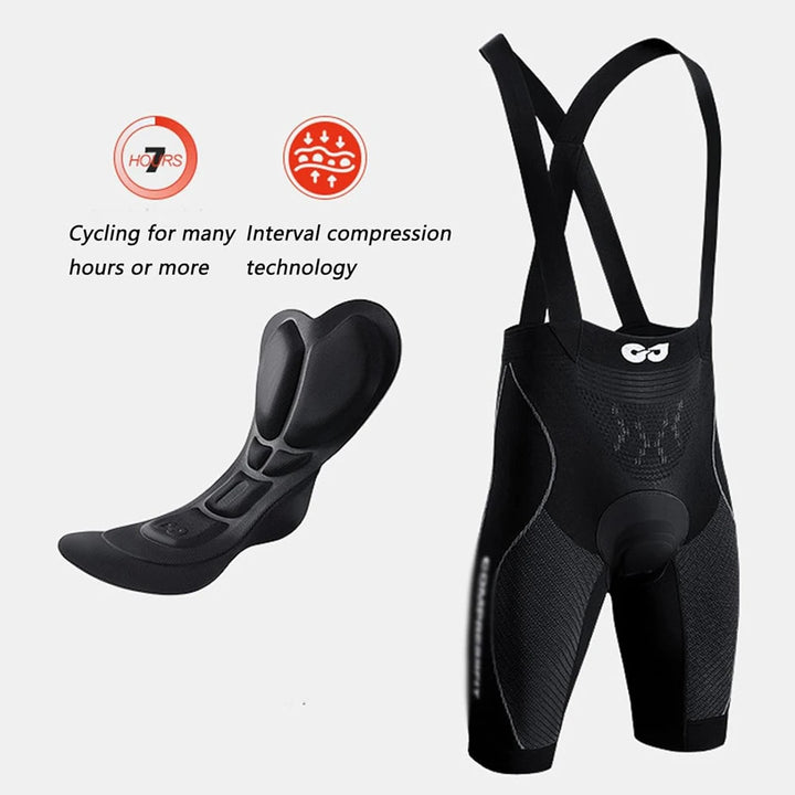 GOMOREON 1Pcs Cycling Shorts Ride Cycling Bib Shorts 3D Gel Padded Mens Cycling Bib Tights Shockproof Pro Team Bike Image 9