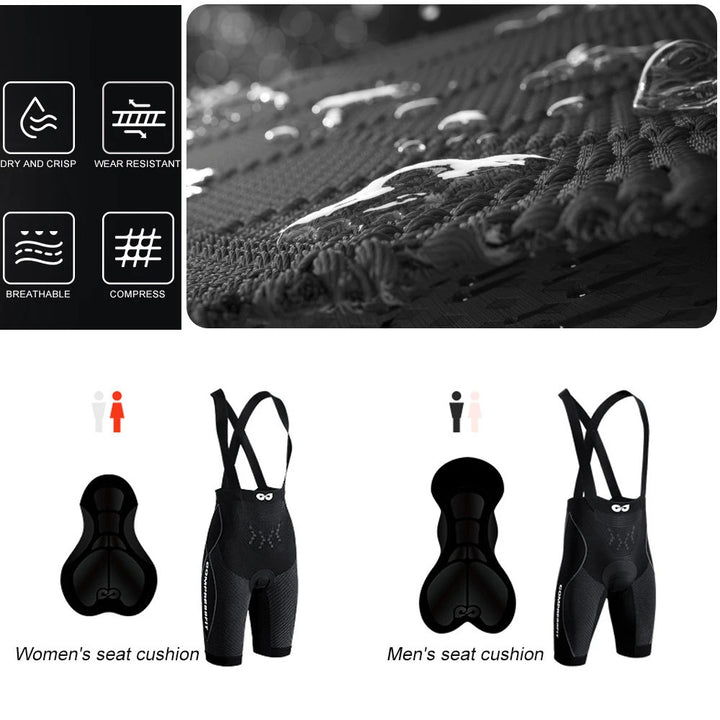 GOMOREON 1Pcs Cycling Shorts Ride Cycling Bib Shorts 3D Gel Padded Mens Cycling Bib Tights Shockproof Pro Team Bike Image 10