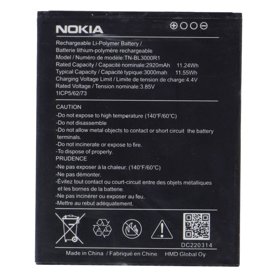 Nokia 3.85V 2920mAh Rechargeable Li-Polymer Battery (TN-BL3000R1) Image 1