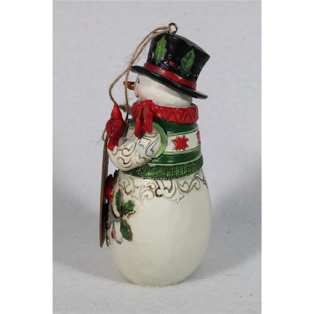 Jim Shore Ornament Snowman with Cardinal and Scene - 2024 - in Box 6015542 Image 2