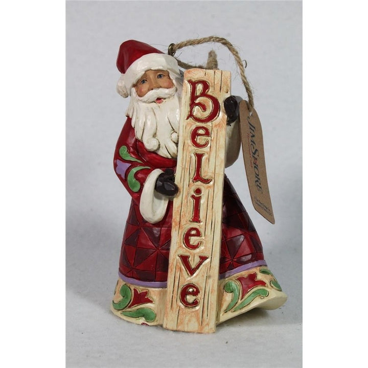 Jim Shore Holiday Ornament Santa BELIEVE - 2024 - in Box 6015512 Image 1