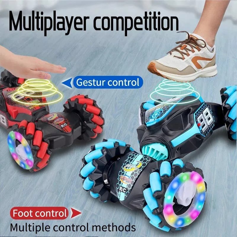 4WD RC Stunt Car with Gesture Induction and Light-Up Wheels Image 2