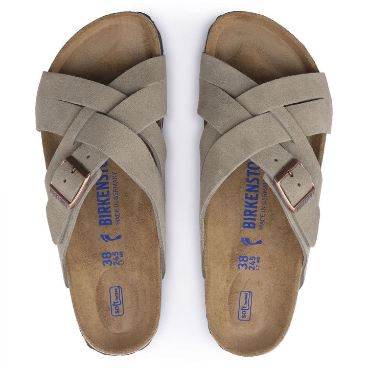 BIRKENSTOCK Womens Lugano Soft Footbed Taupe Suede (narrow width) - 1024513 TAUPE Image 4