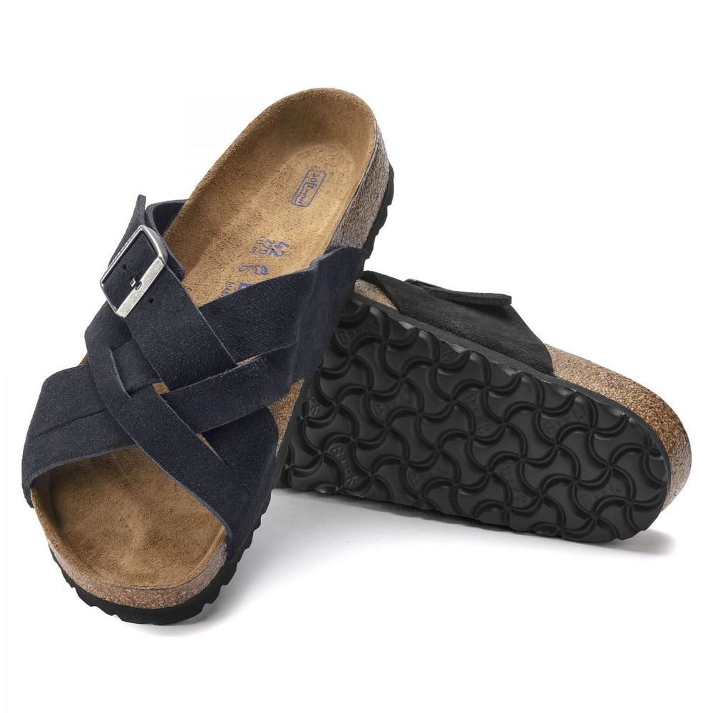 BIRKENSTOCK Womens Lugano Soft Footbed Midnight Suede Sandal (narrow width) - 1020936 MIDNIGHT Image 2