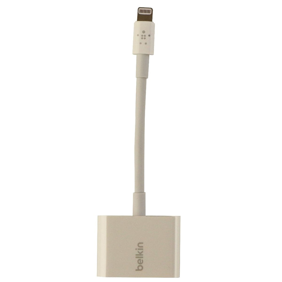 Belkin (F8J212btWHT) 3.5mm Audio and Charge Adapter for iPhones - White Image 1