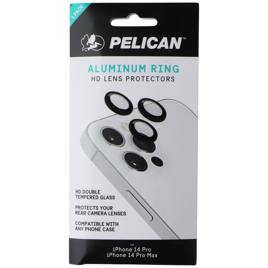 Pelican Aluminum Ring HD Lens Protectors for iPhone 14 Pro Max/14 Pro - Black Image 1