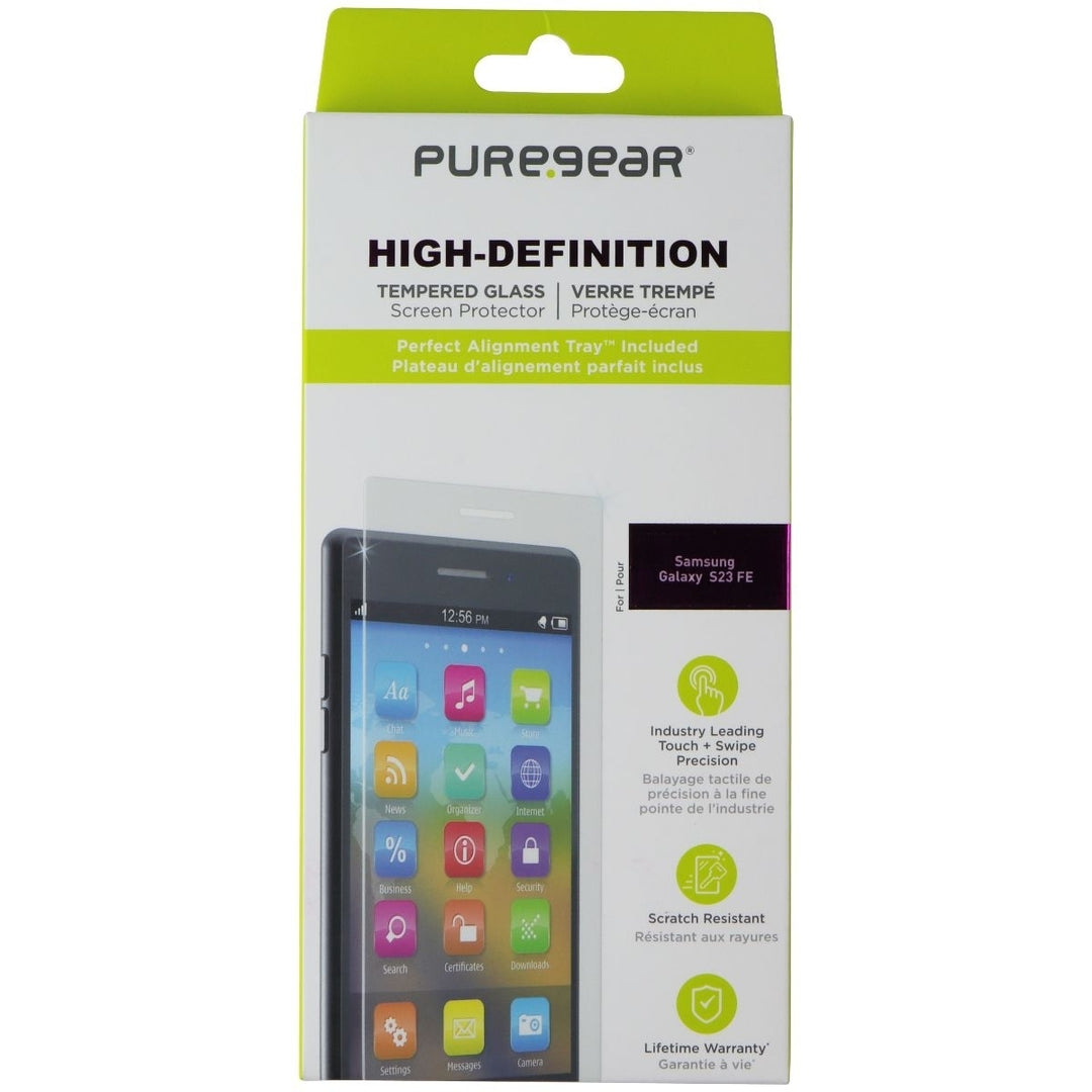 PureGear High-Definition Tempered Glass for Samsung Galaxy S23 FE - Clear Image 1