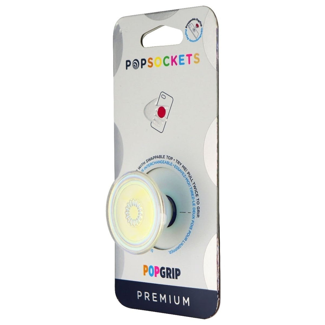 PopSockets PopGrip Stand and Grip with Swappable Top - Clear Iridescent Image 1