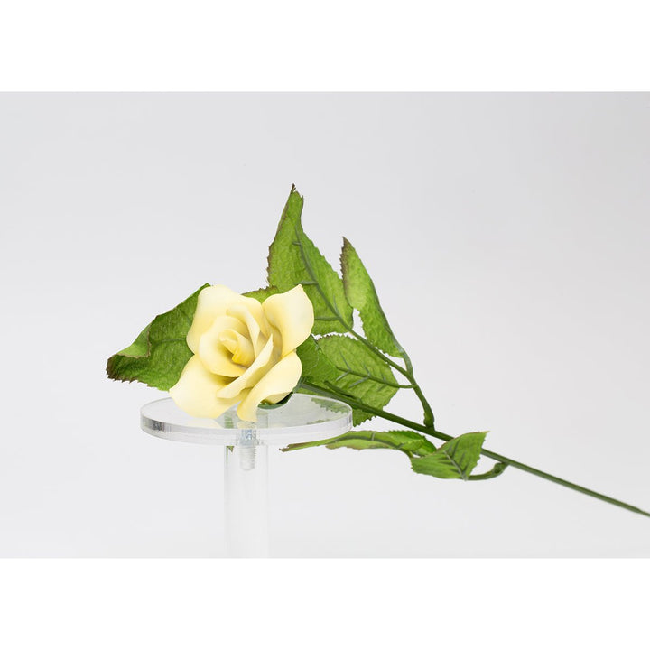 Ceramic Yellow Rose Flowers Set of 2 13.5 Inch Romantic Gift Image 3