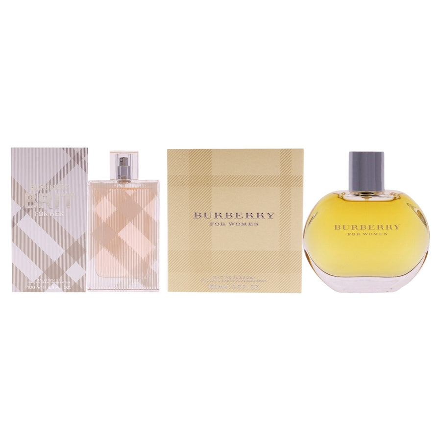 Burberry Burberry Brit and Burberry Kit by Burberry for Women - 2 Pc Kit 3.3 oz EDP Spray 3.3 oz EDT Spray Image 1