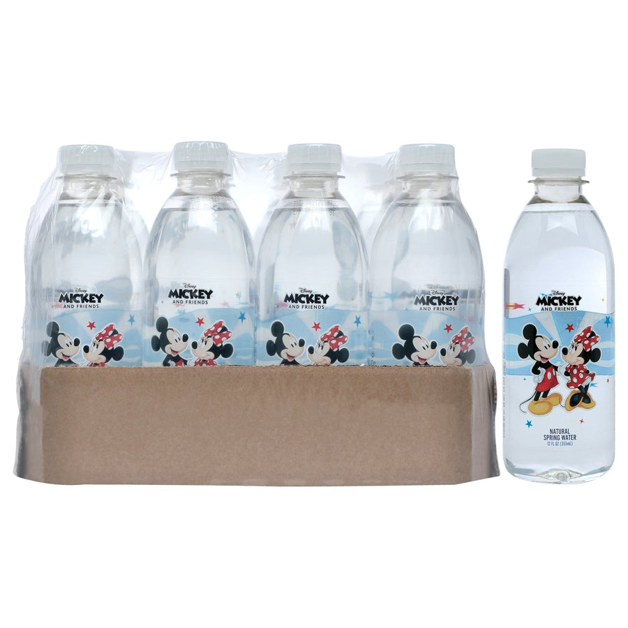 Disney Water Disney Mickey and Minnie Mouse Pet Water Bottle by Disney Water for Unisex - 12 x 12 oz Water Image 1