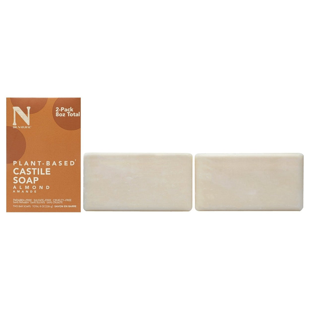 Dr. Natural Castile Bar Soap - Almond by Dr. Natural for Unisex - 2 x 8 oz Soap Image 1