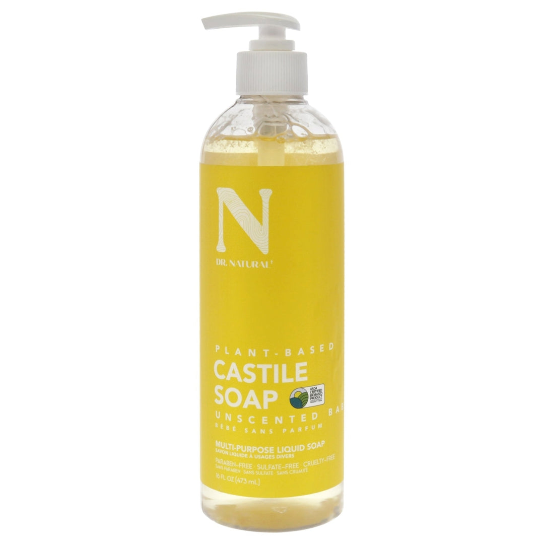 Dr. Natural Castile Liquid Soap - Unscented Baby by Dr. Natural for Unisex - 16 oz Soap Image 1