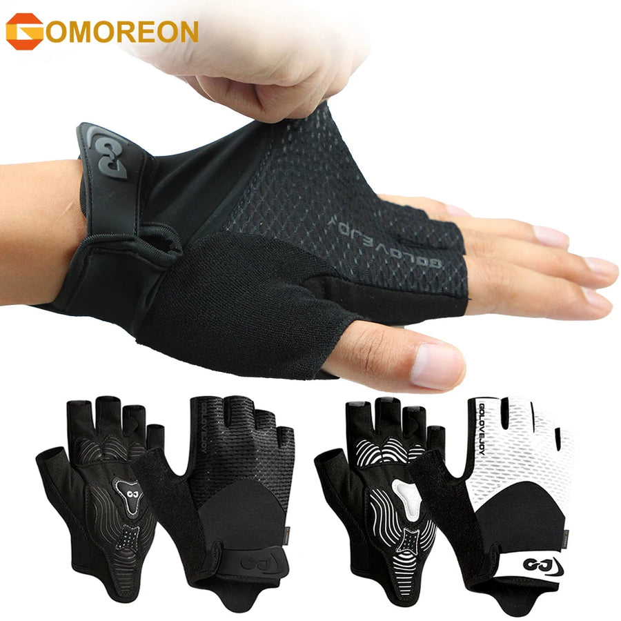 Cycling Gloves Mountain Bike Gloves Half Finger Road Racing Riding Gloves Breathable Shock-Absorbing Biking Glove for Image 1