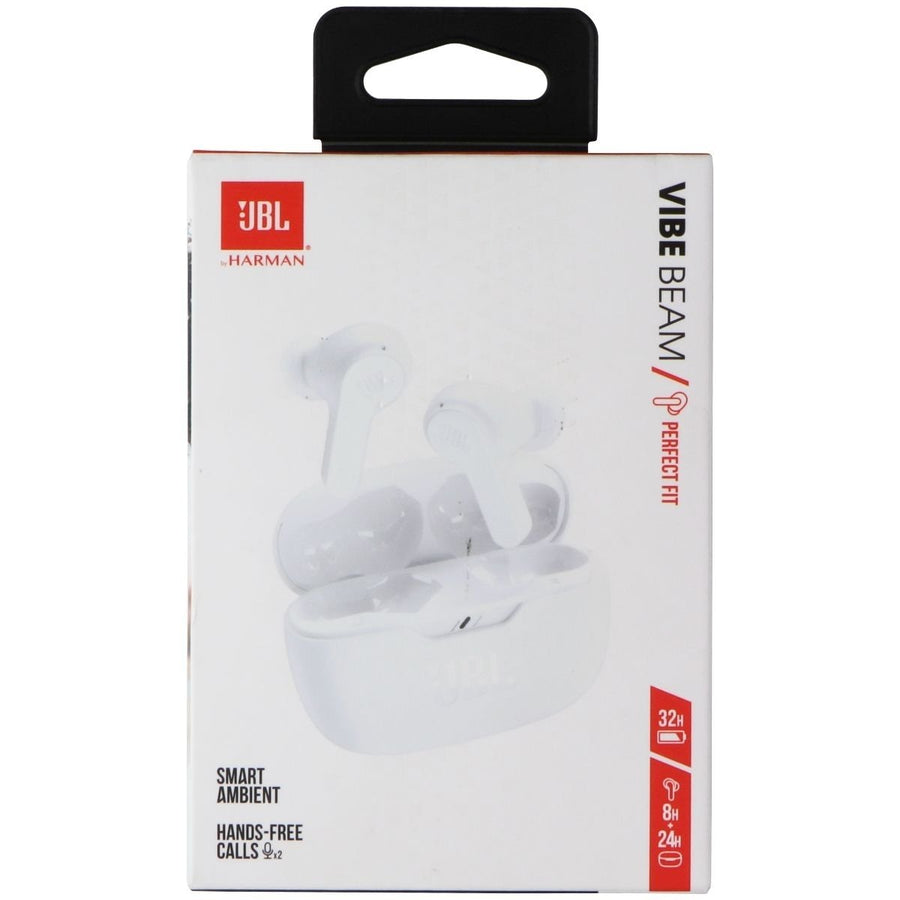 JBL Vibe Beam True Wireless Headphones and Charging Case - White Image 1