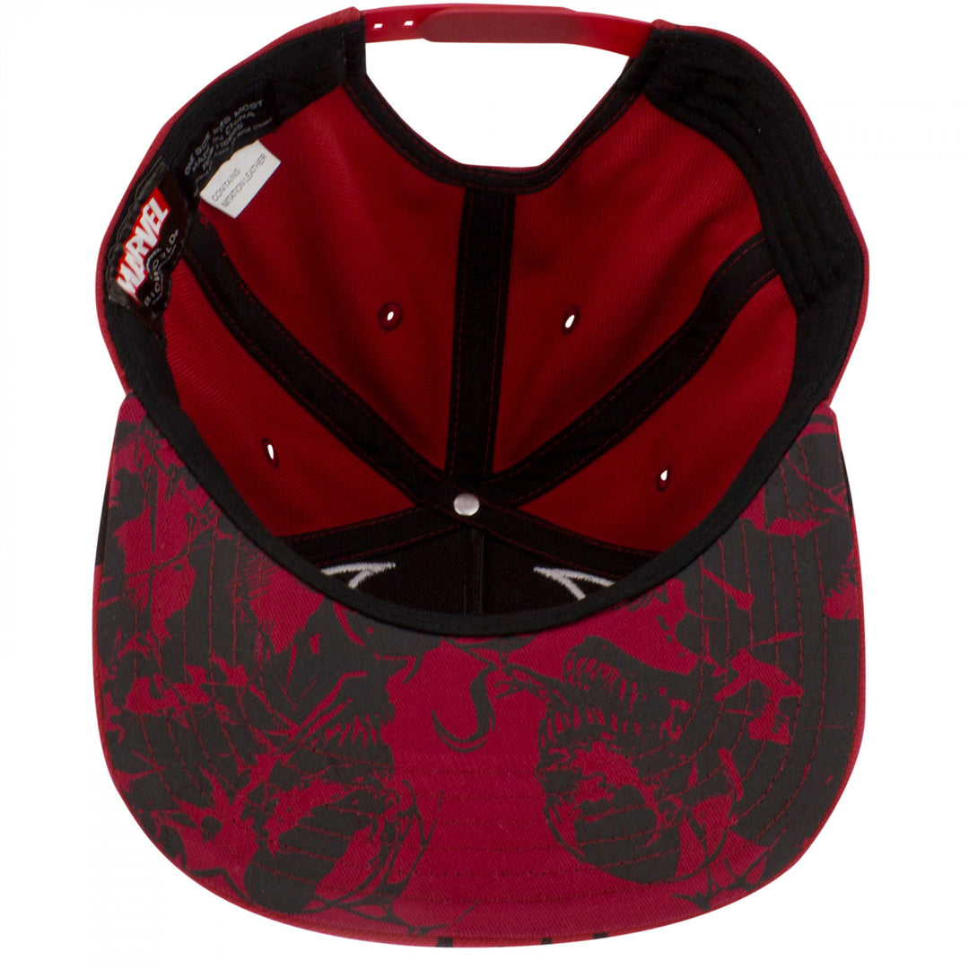 Carnage Grin Flatbill Snapback Hat with Underbill Artwork Image 4