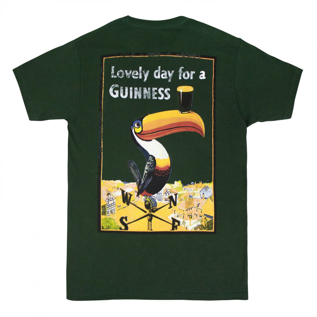 Guinness - Lovely Day for a Guinness Toucan Front and Back T-Shirt Image 2