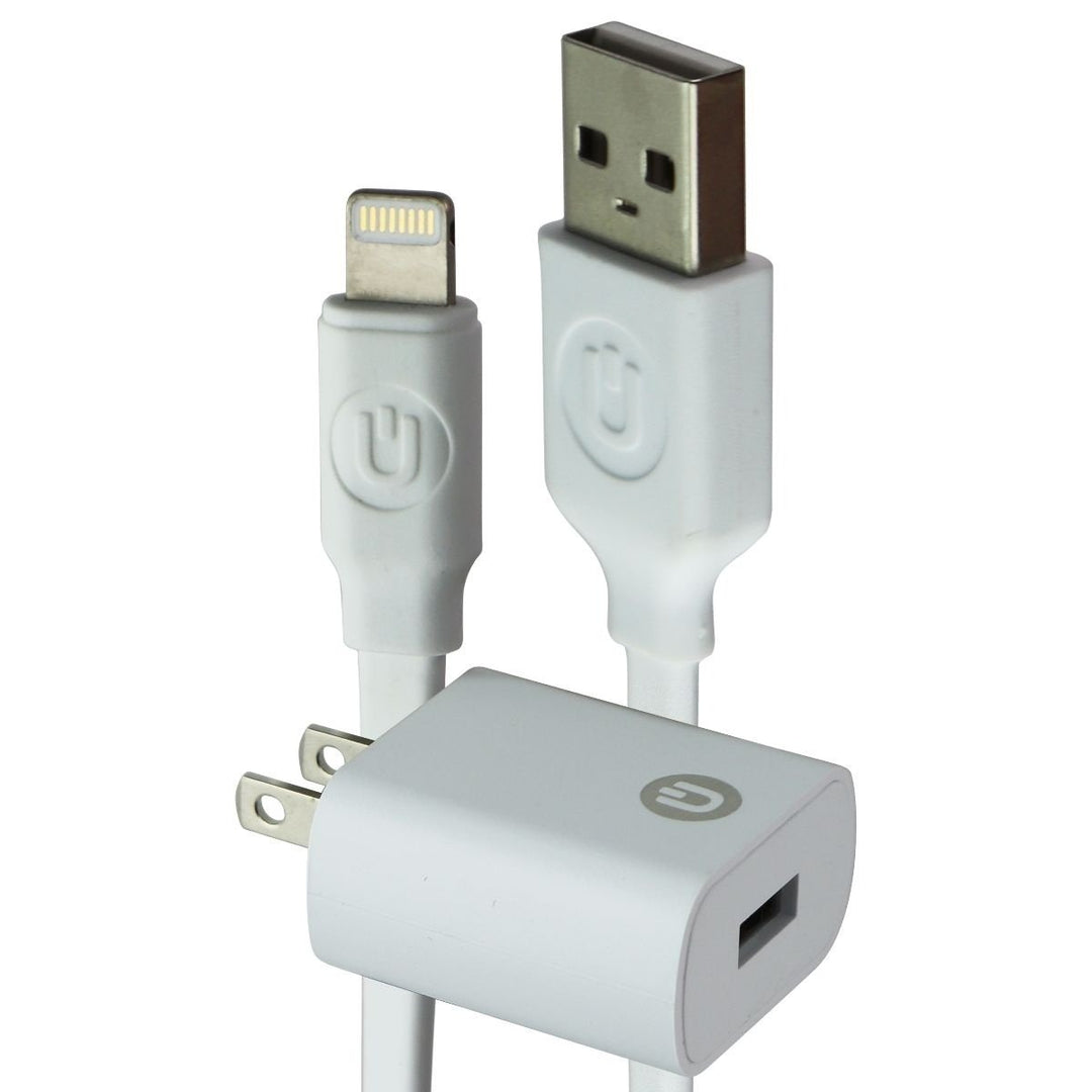 UBREAKIFIX (3-Ft) 8-Pin USB Cable and 2.4A Wall Charger for iPhone/iPad - White Image 1