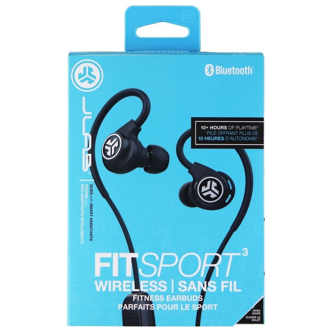 Jlab Fit Sport 3 Wireless Bluetooth Fitness Gym Earbuds - Black Image 1