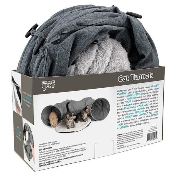 Companion Gear Cat Play Tunnels and Bed 2 Pack Image 2