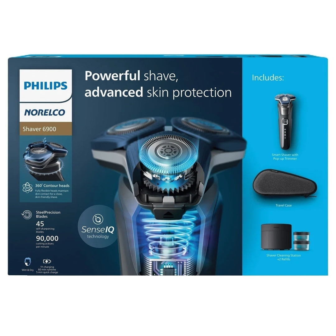 Philips Norelco Shaver 6900 with SenseIQ and Quick Clean Pod Series 6000 Image 2