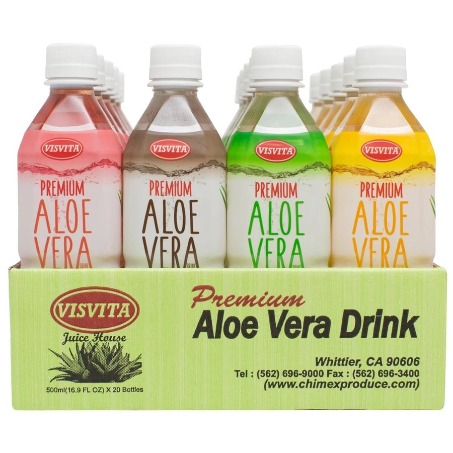 Visvita Juice House Premium Aloe Vera Drink Variety Pack 16.9 Fl Oz (20 Count) Image 1