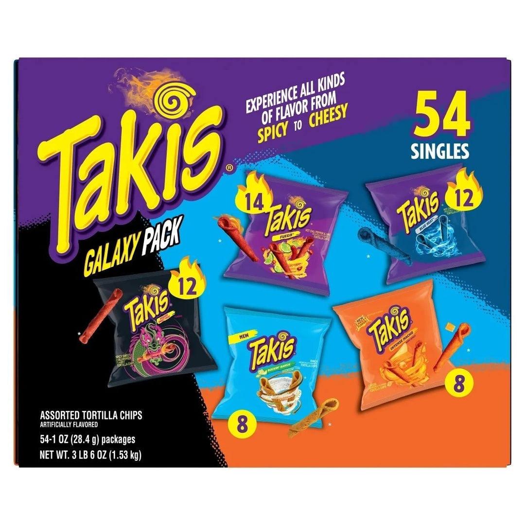 Takis Rolled Tortilla Chips Variety Pack 1 Ounce (Pack of 54) Image 1