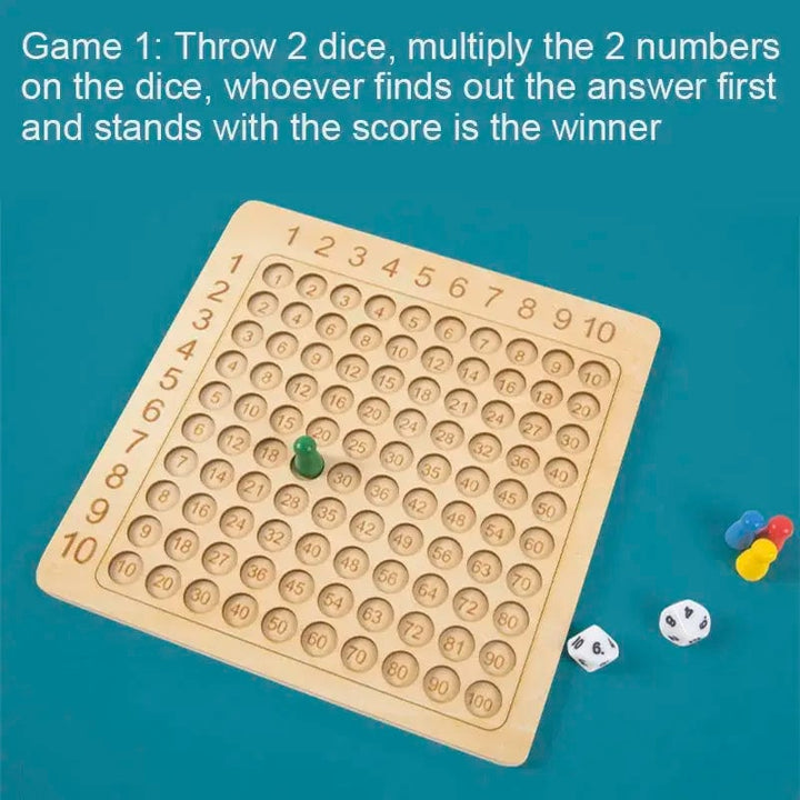 Wooden Montessori 99 Multiplication Board Educational Toy Image 4