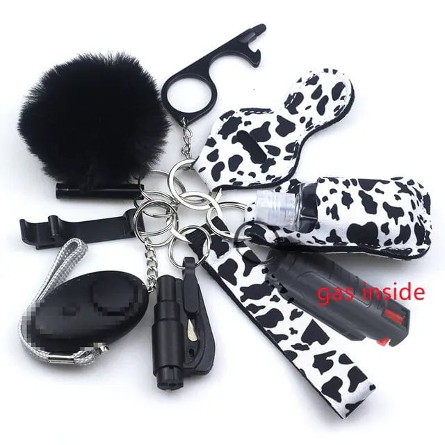 11pcs Self-Defence Keychain Set Multi-Function Keyring Image 2