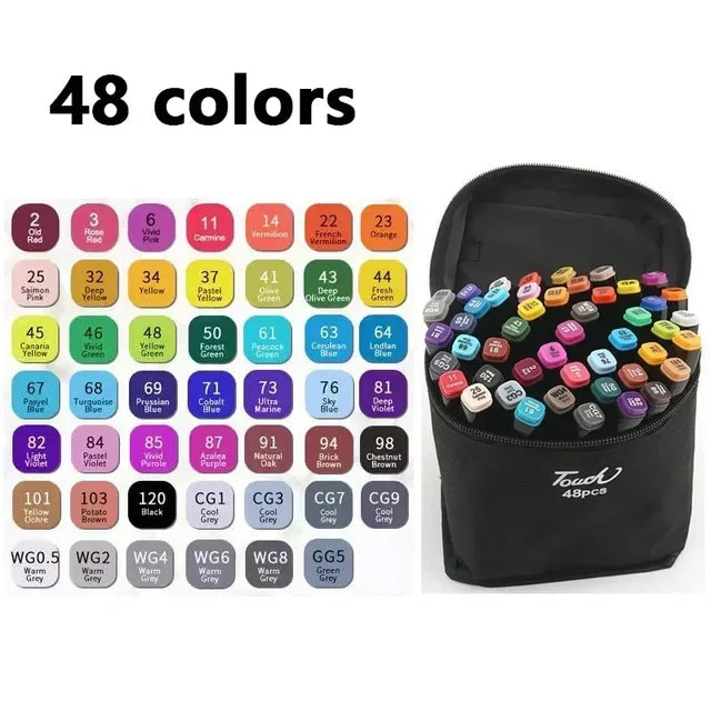 168 Color Marker Pen Set Image 3