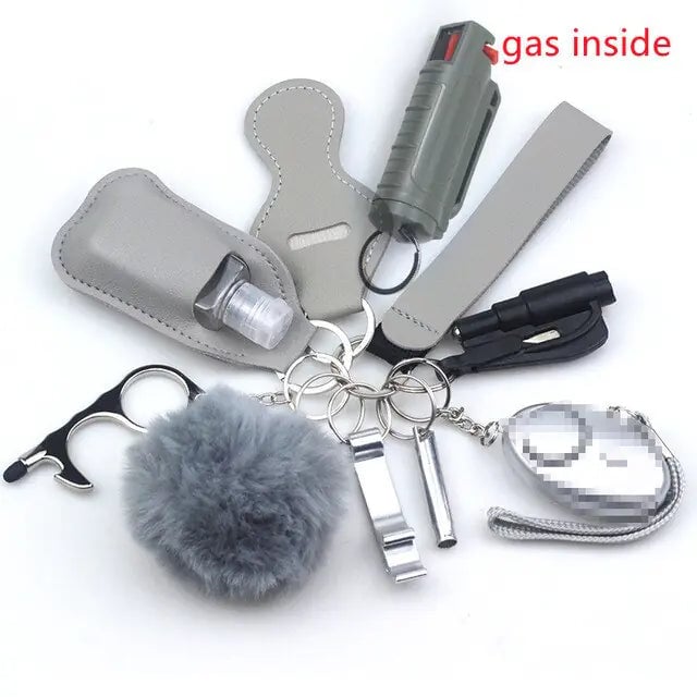 11pcs Self-Defence Keychain Set Multi-Function Keyring Image 4