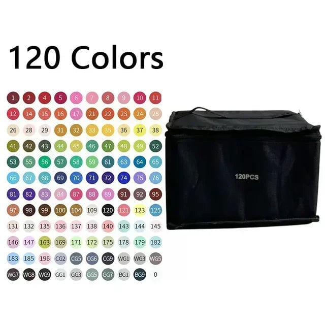 168 Color Marker Pen Set Image 6