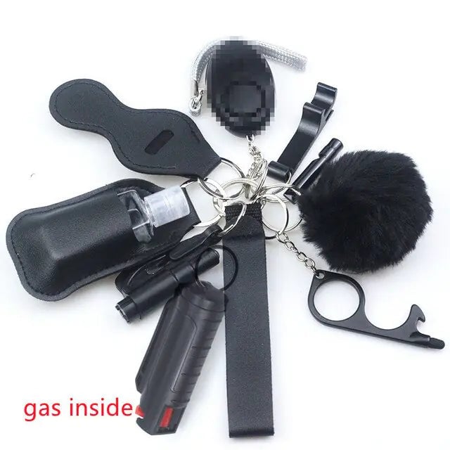 11pcs Self-Defence Keychain Set Multi-Function Keyring Image 11