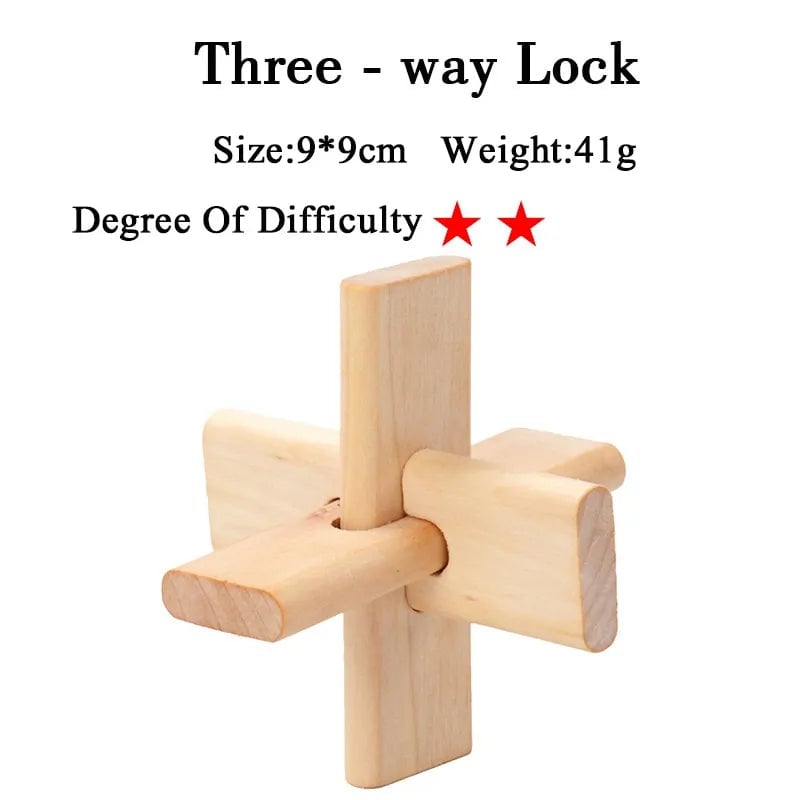 IQ 3D Wooden Brain Teaser Game Image 3