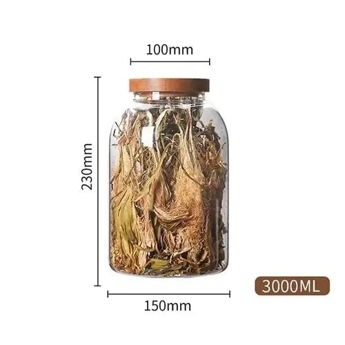 Large-Capacity Glass Jar with Wooden Lid Image 6