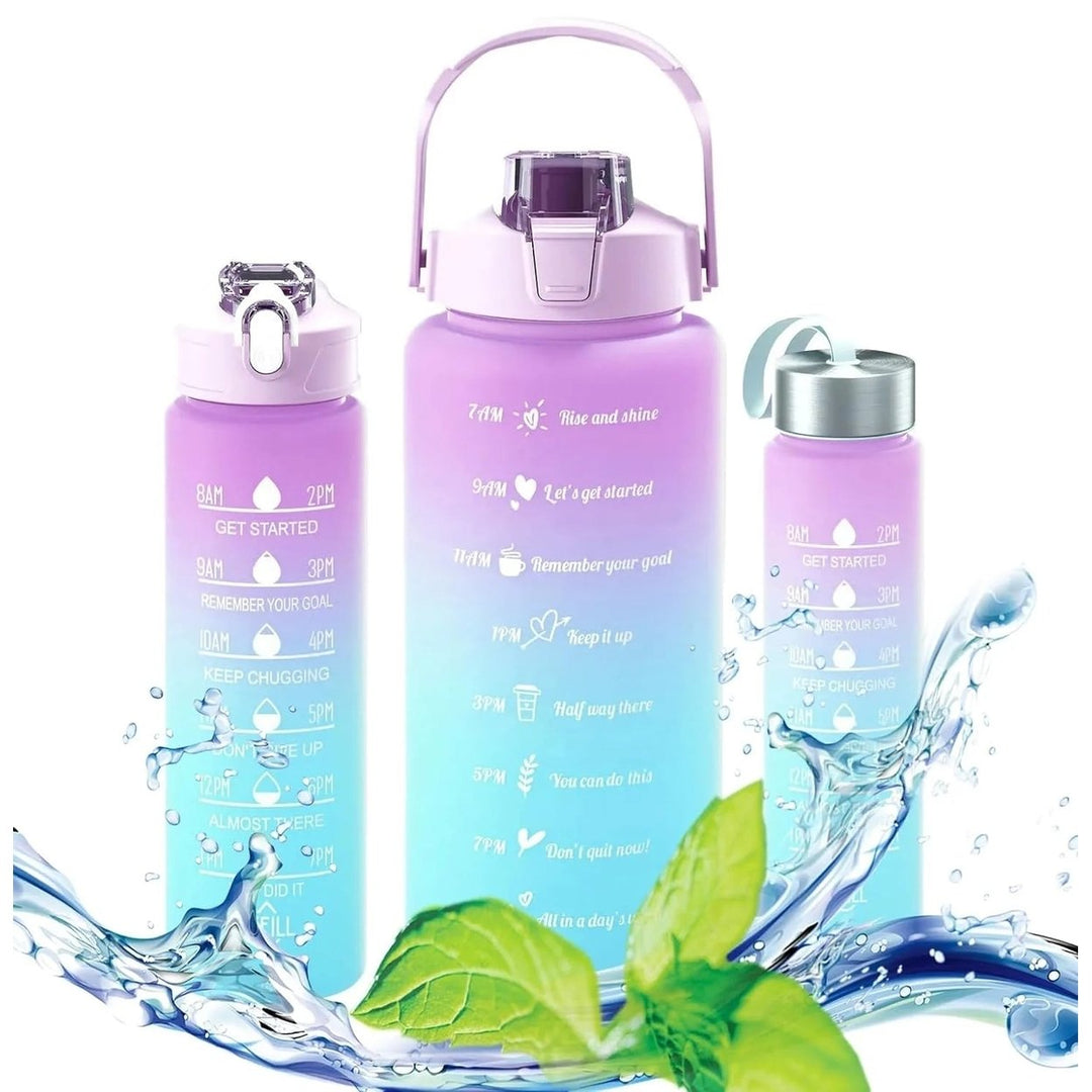 Motivational Water Bottle Set Of 3 Image 1