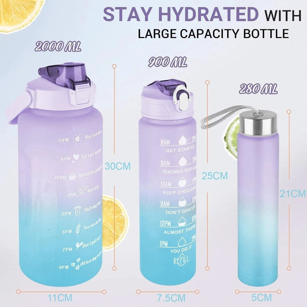 Motivational Water Bottle Set Of 3 Image 2